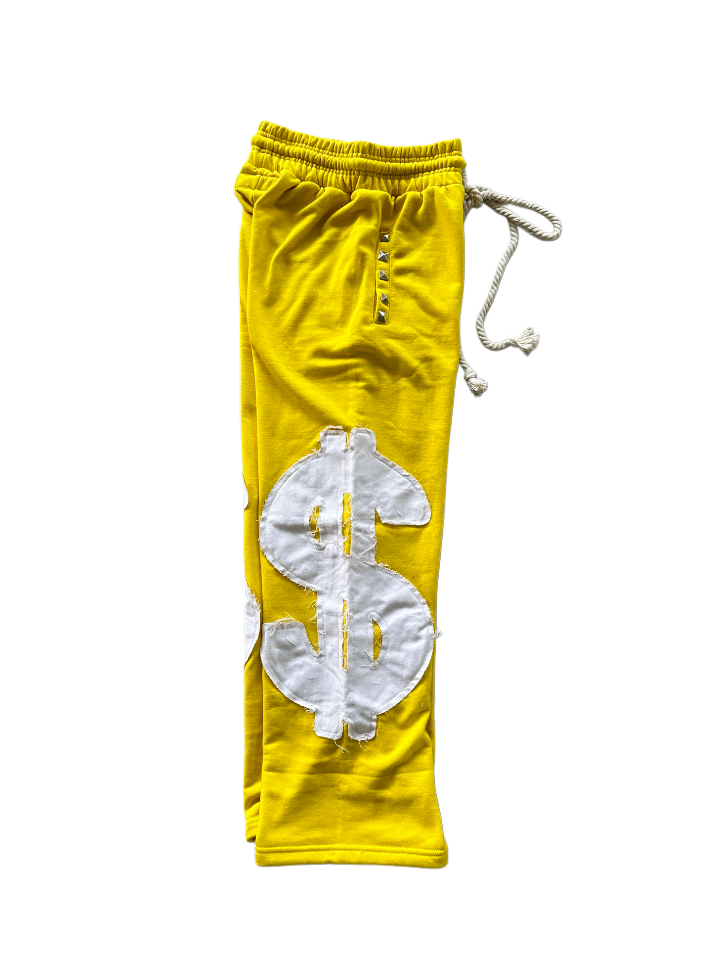 Yellow “Dollar Sign” Sweatpants