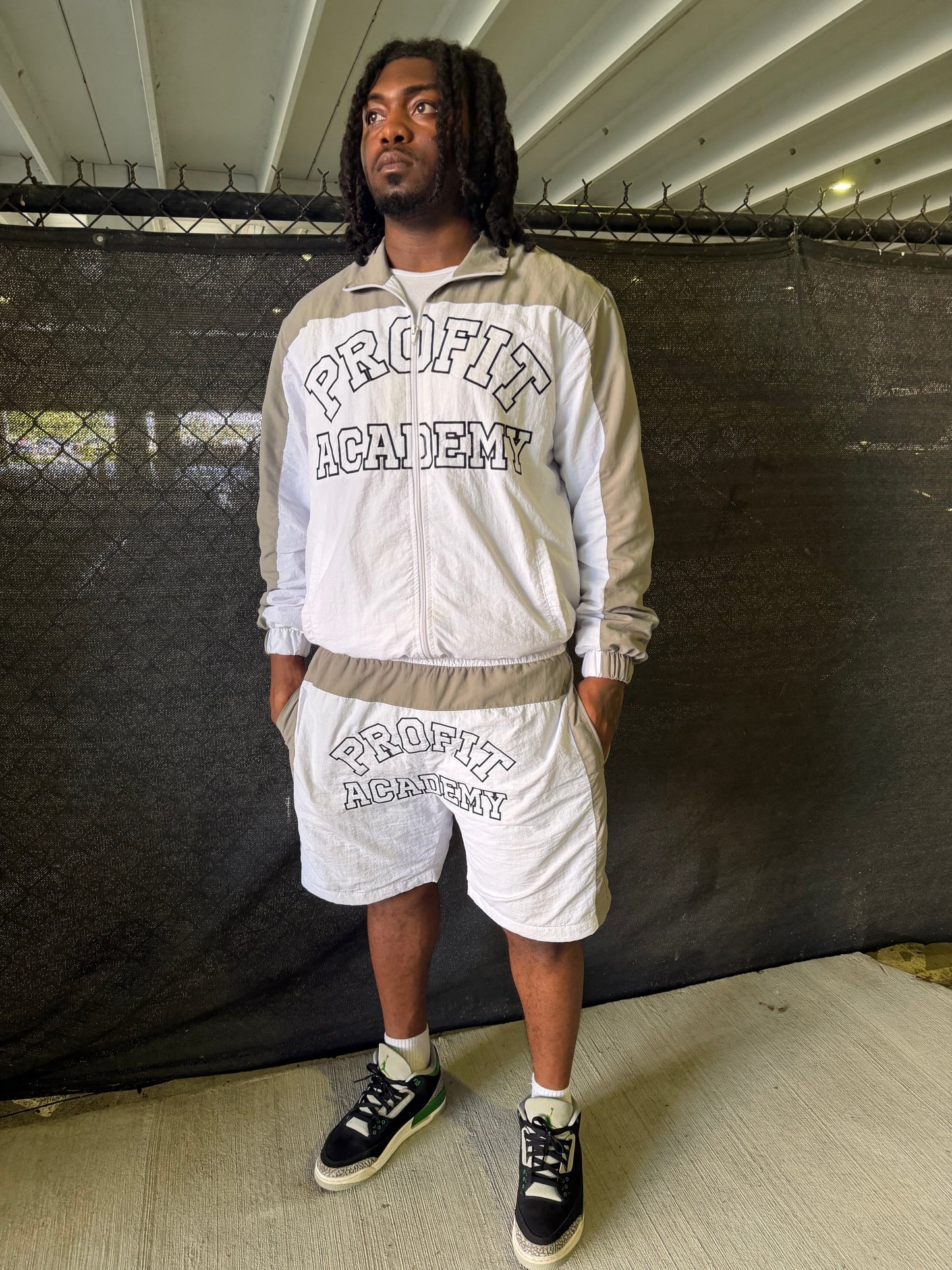 Grey "Profit Academy" Windbreaker Set