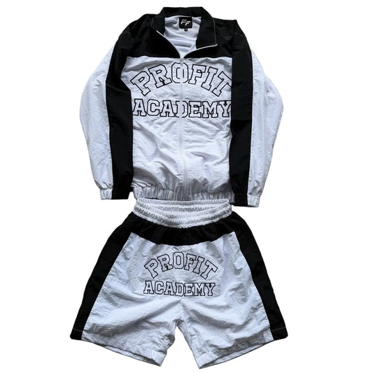 Black "Profit Academy" Windbreaker Set