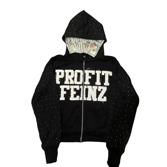 Black “Profitfeinz” ZipUp