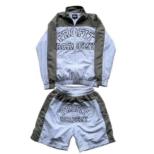 Grey "Profit Academy" Windbreaker Set